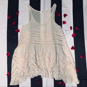 Free Peoplw trapeze slip dress in ivory